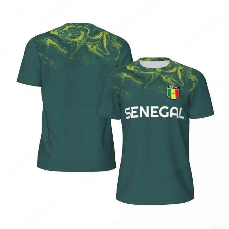 Tee Graphic Print - Mode Senegal Vlag Grafische Voetbal T-shirts