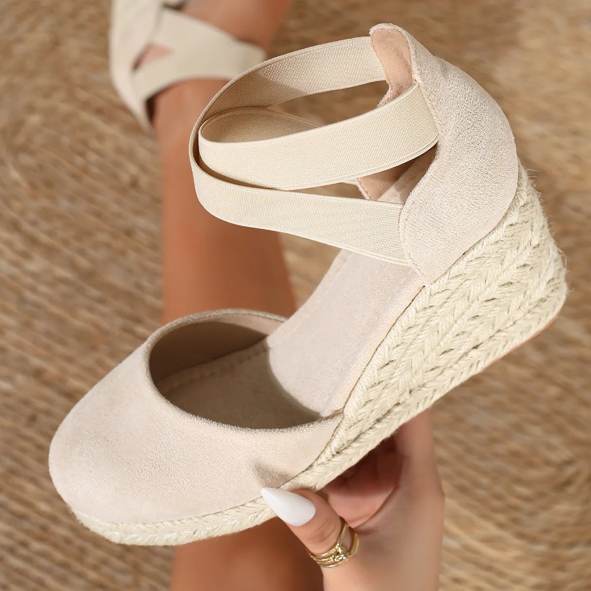 Espadrille Slip On - Cover Toe Dames Espadrille Sandalen met