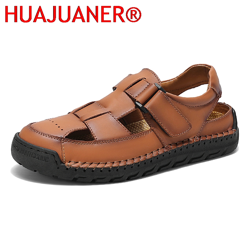 Casual Sandal Leather - Outdoor Heren Zomersandalen Nieuwe Casual Strandschoenen