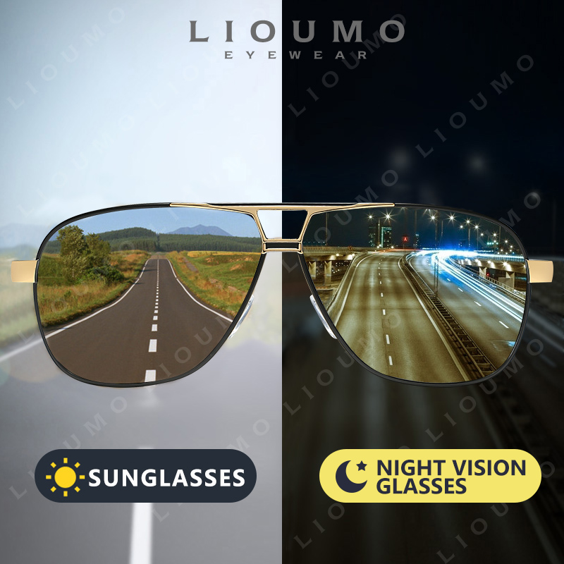 Sunglasses Aviator Polarized - LIOUMO Luchtvaart Zonnebril Mannen Gepolariseerde Anti-Uv