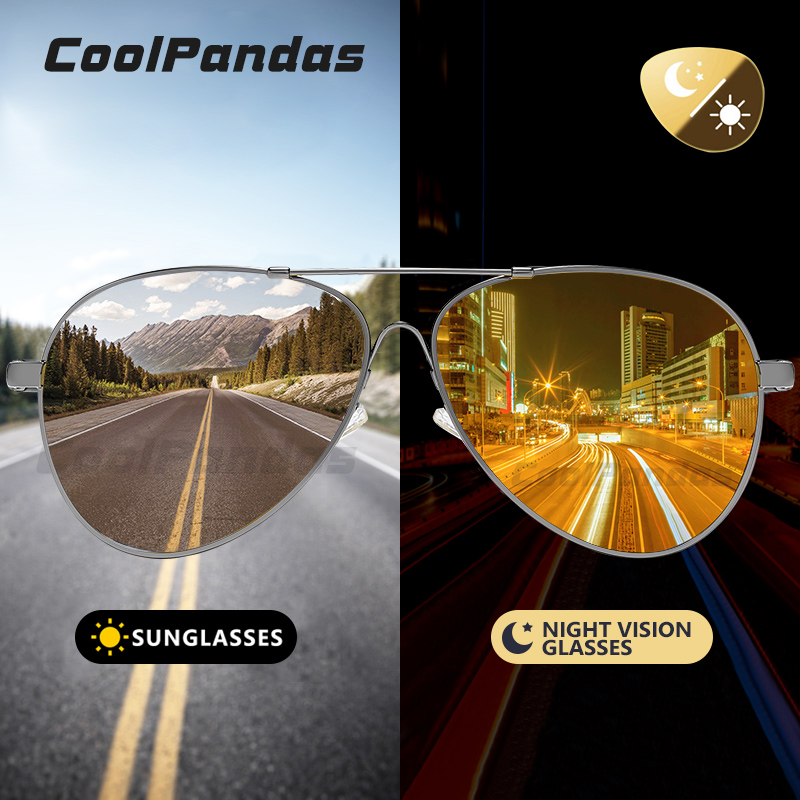 Sunglasses Aviator Polarized - CoolPandas Aviator Zonnebril Mannen Gepolariseerde Meekleurende