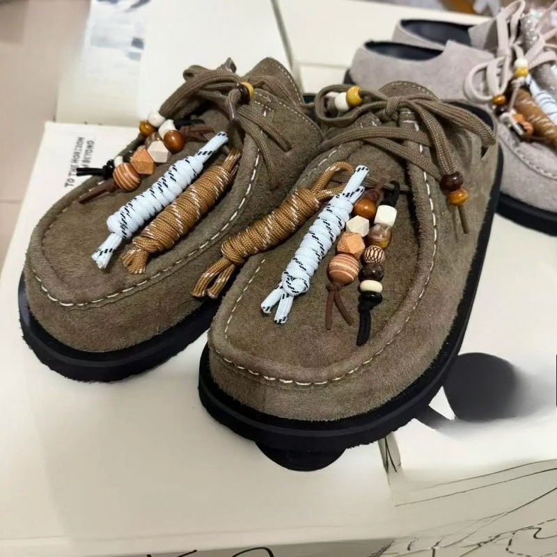 Flip Flop Leather Men - Dames Heren Klompen Koe Suède Leren