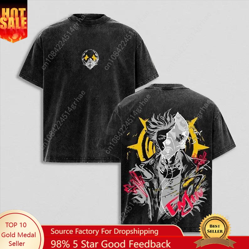 Tee Graphic Print - Gachiakuta Vintage Anime Gewassen Shirt Anime