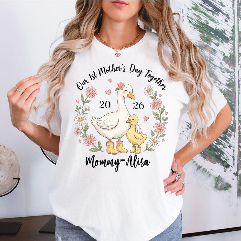 Tee Graphic Print - Mama bijpassende grafische T-shirt eerste moederdag