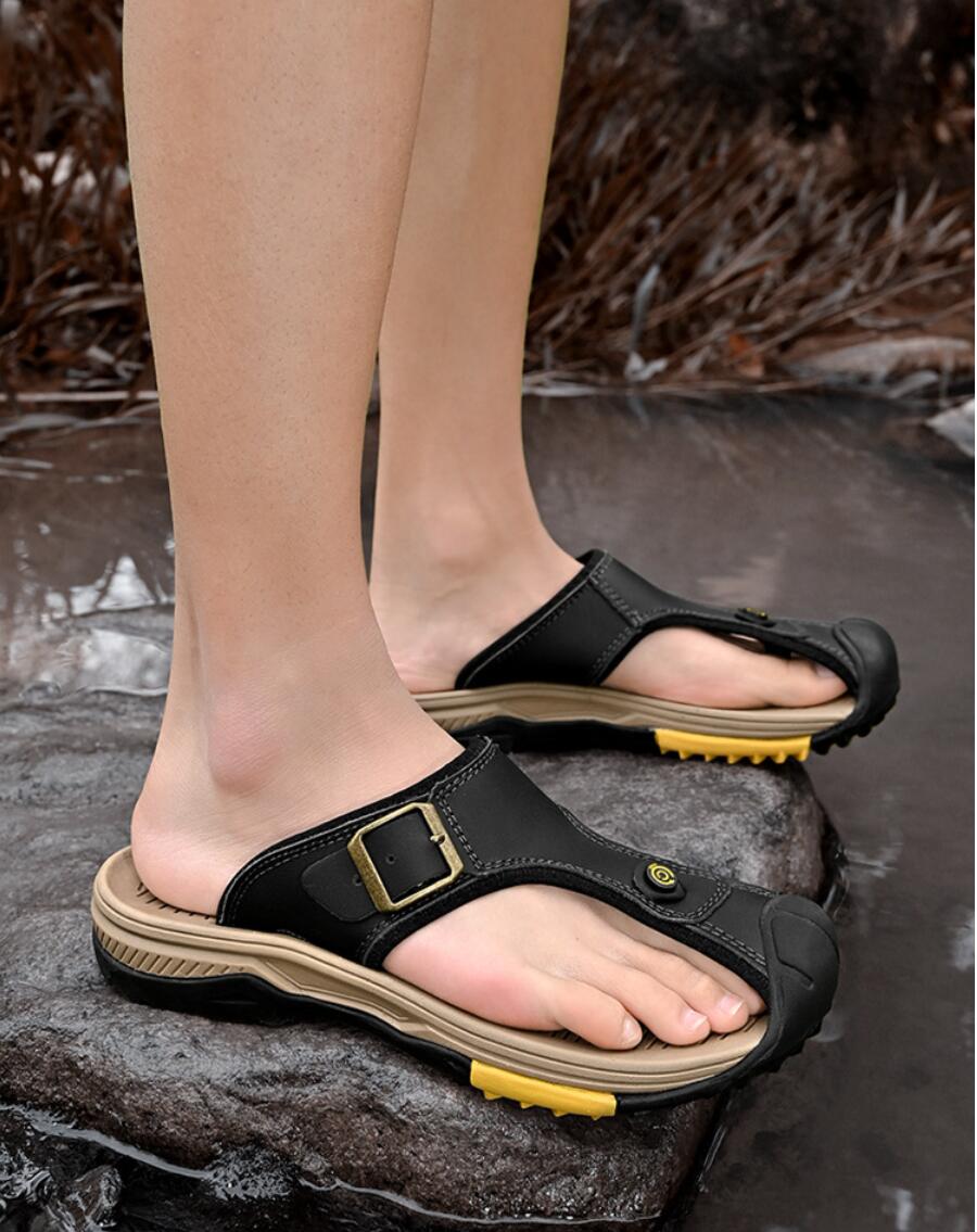 Echt lederen sandalen Heren Ad - Flip Flop Leather Men recensie en prijs