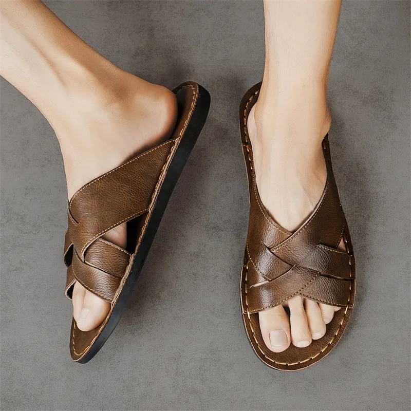 Echt leer Heren Casual Sandale - Flip Flop Leather Men recensie en prijs