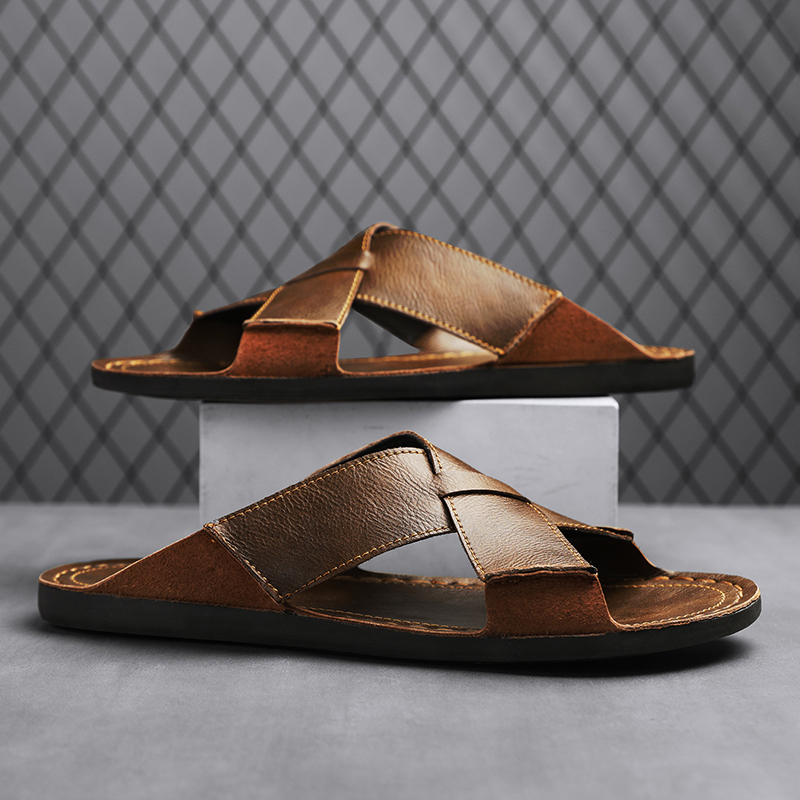Mode Echt Leer Mannen Slippers - Flip Flop Leather Men recensie en prijs