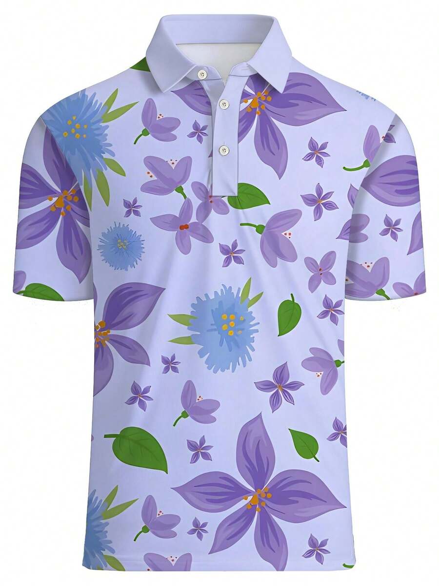 Herenshirt met bloemenprint, p - Polo Shirt Pique recensie en prijs