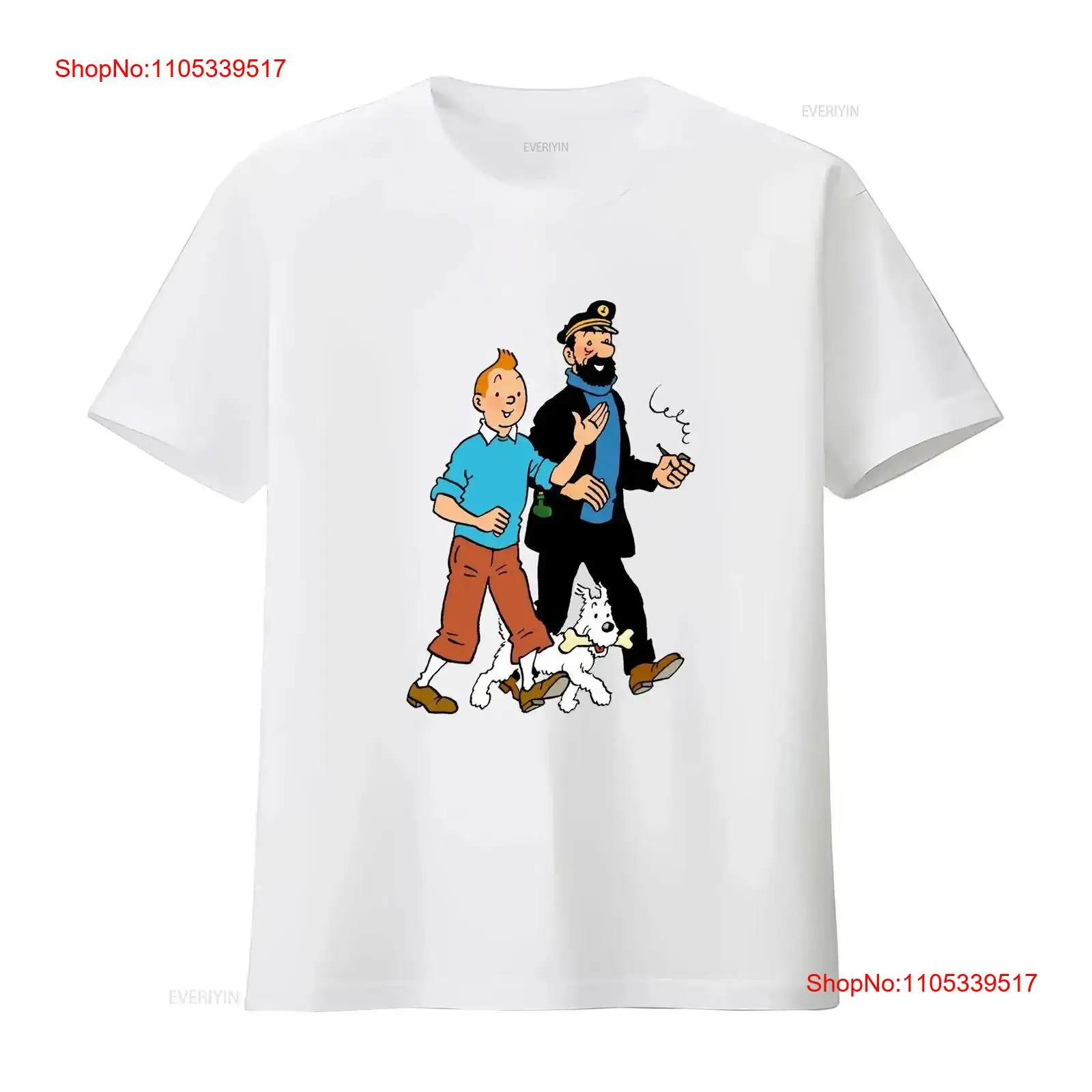 Walking With Captain Haddock C - Tee Graphic Print recensie en prijs