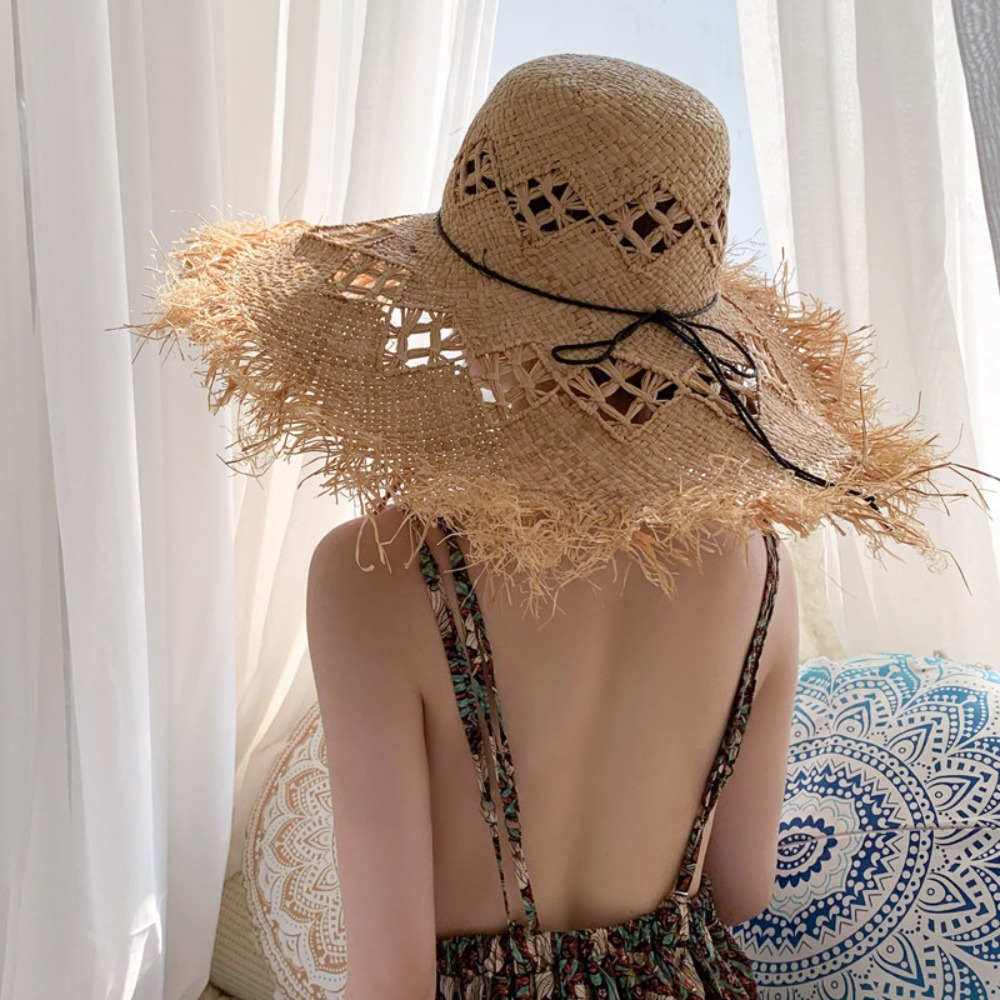 Nieuwe grote brede rand stroho - Bucket Hat Straw recensie en prijs