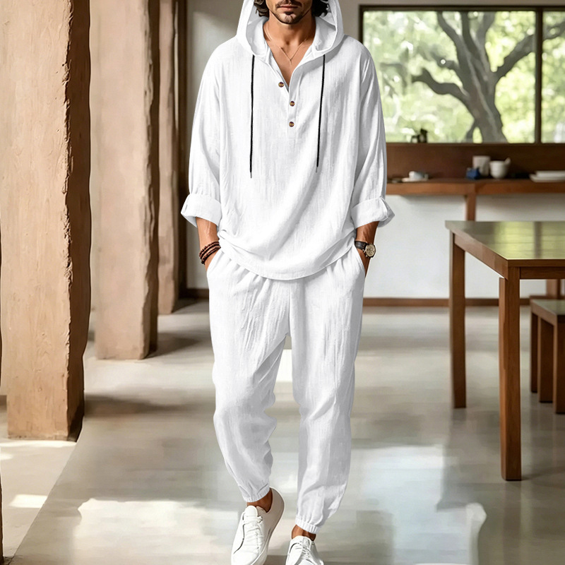 Herens zomerlinnen 2-delige se - Short Linen Drawstring recensie en prijs