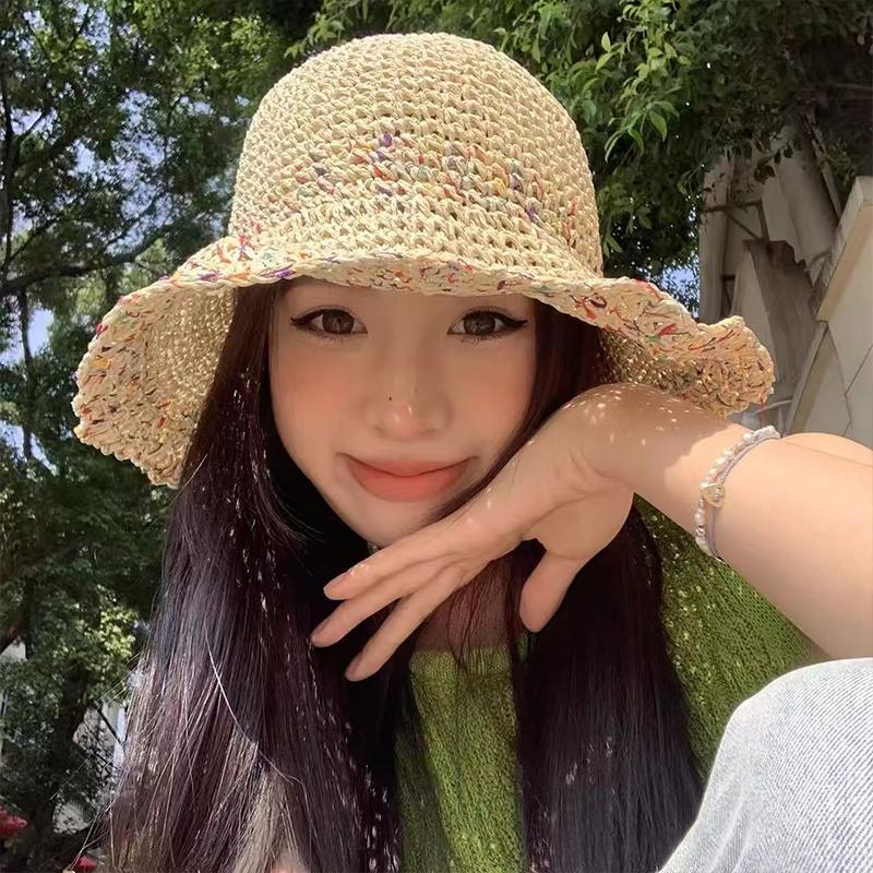 Handgeweven regenboogstrohoed  - Bucket Hat Straw recensie en prijs