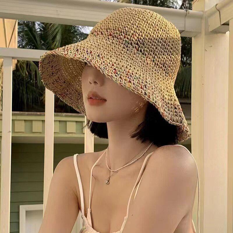 Handgeweven regenboogstrohoed  - Bucket Hat Straw recensie en prijs