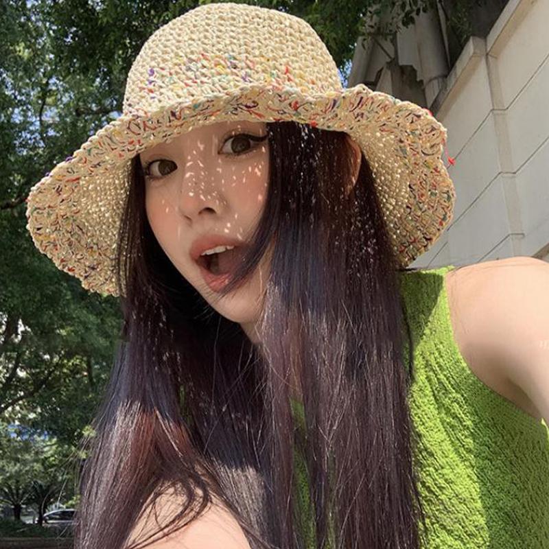 Handgeweven regenboogstrohoed  - Bucket Hat Straw recensie en prijs