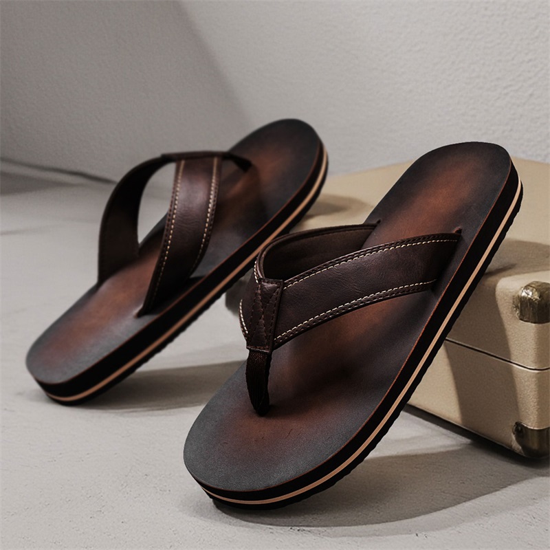 Vintage gewassen kunstleren sl - Flip Flop Leather Men recensie en prijs