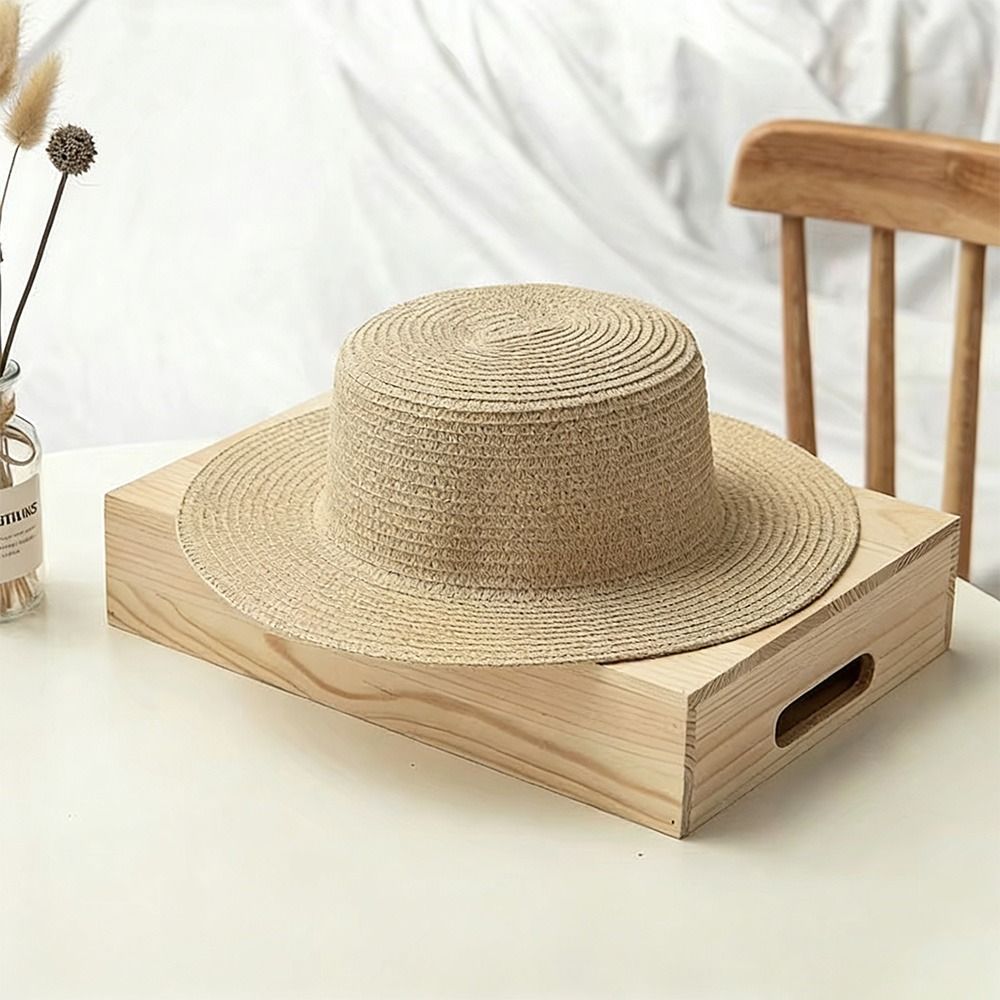 Modieuze strohoed met brede ra - Bucket Hat Straw recensie en prijs