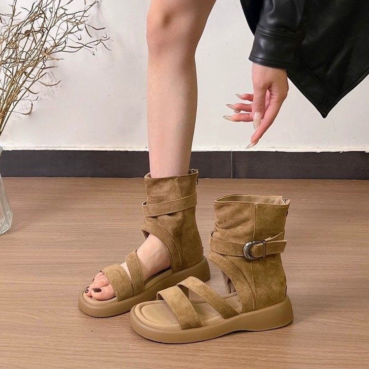 Retro dikke zool casual open t - Casual Sandal Leather recensie en prijs